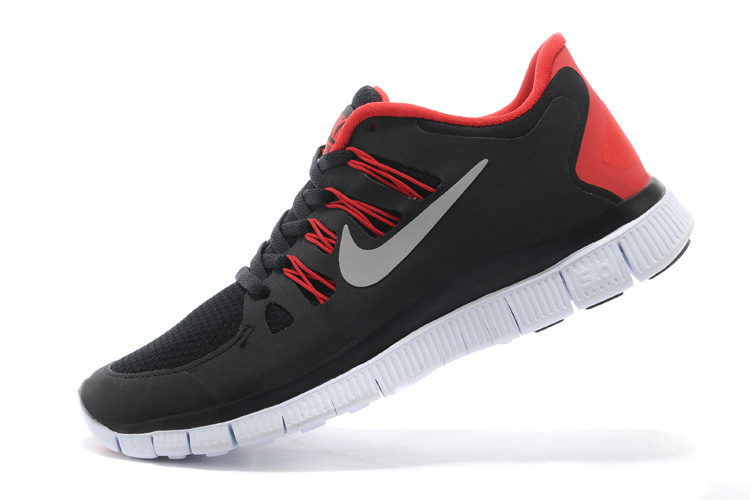Nouveau Nike Free 5.0 plus les hommes noirs de chaussures de course rouge (3)